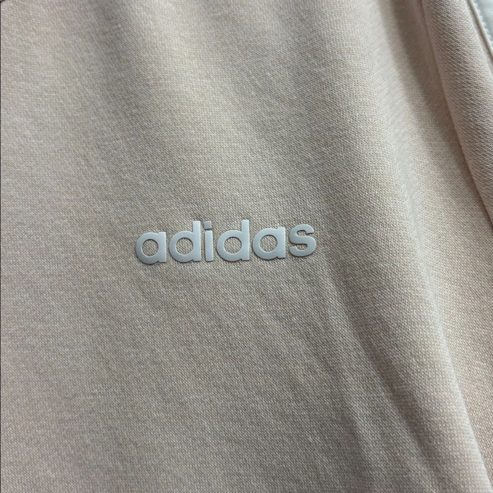 Adidas Light Pink Hoodie with White Stripes- Great condition - Picture 3 of 6